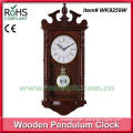 Old fashion design quartz art work craft  wooden pendulum wall clock